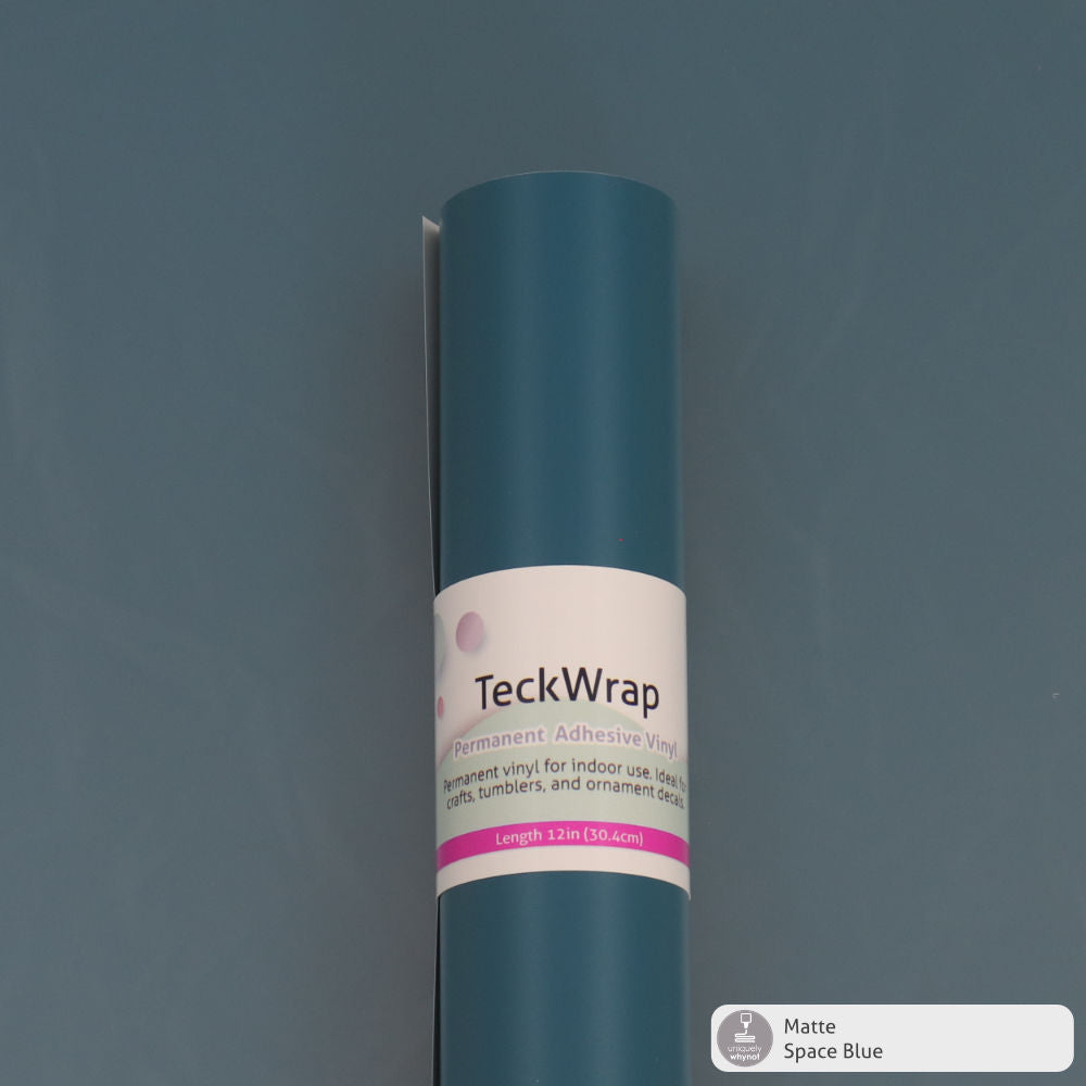 Matte Permanent Adhesive Craft Vinyl - Teck Wrap (12&quot; and 3&#39; Rolls)