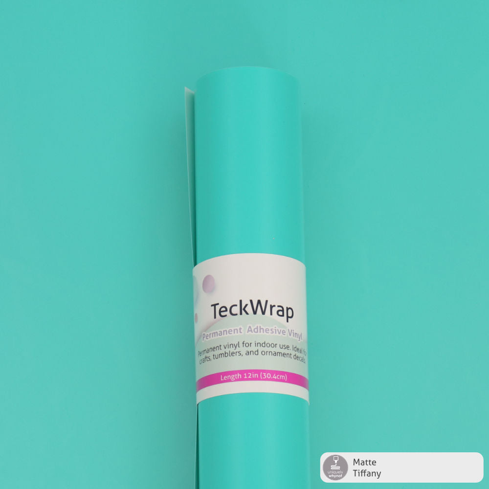 Matte Permanent Adhesive Craft Vinyl - Teck Wrap (12&quot; and 3&#39; Rolls)