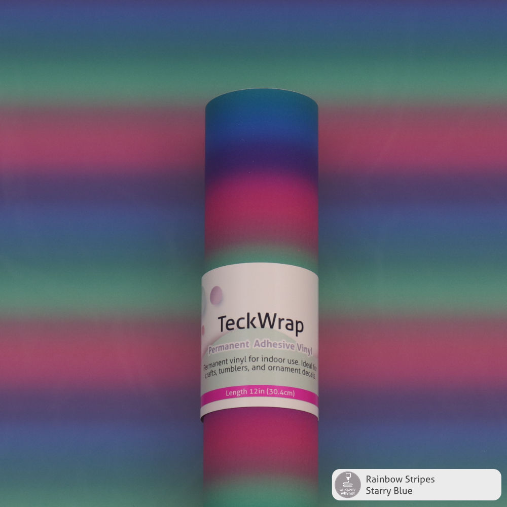 Rainbow Stripes Permanent Adhesive Vinyl - TeckWrap