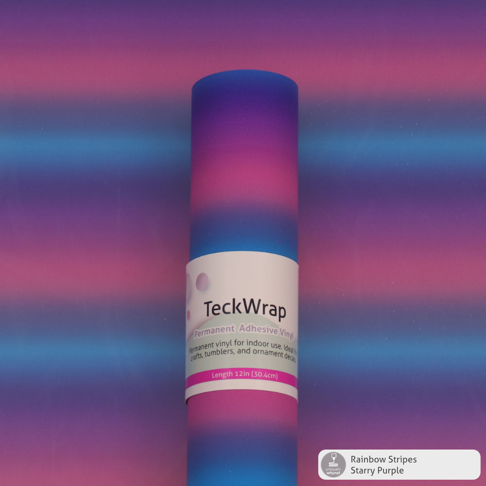 Rainbow Stripes Permanent Adhesive Vinyl - TeckWrap