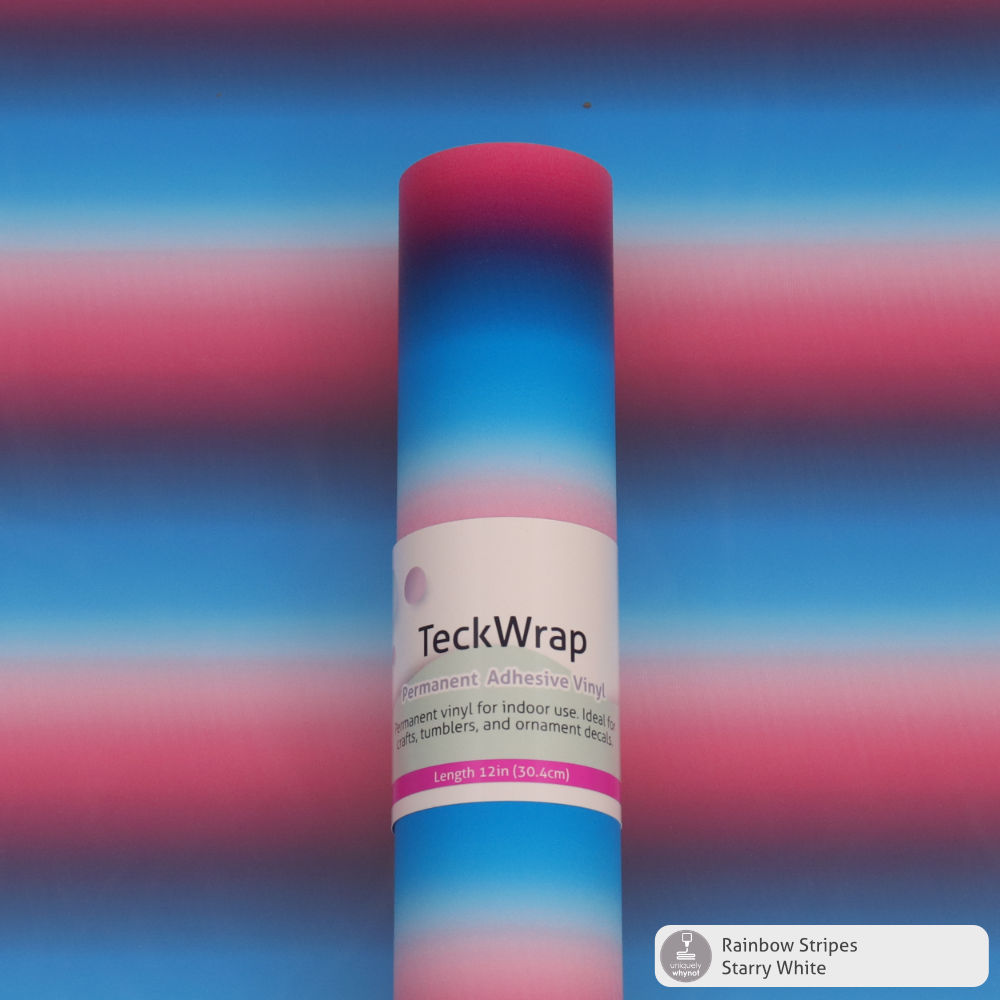 Rainbow Stripes Permanent Adhesive Vinyl - TeckWrap