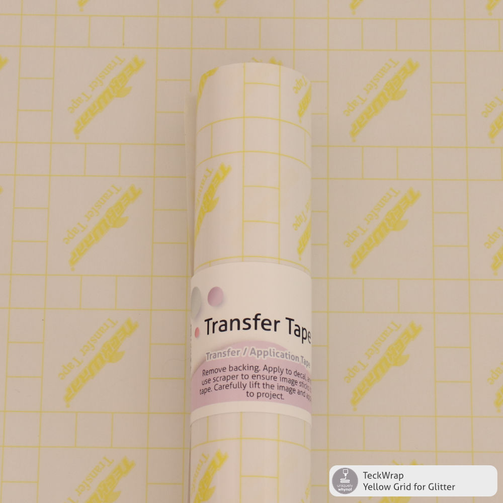 Yellow Grid for Glitter Vinyl Transfer Tape - TeckWrap